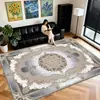 Tapete de chão estilo persa Amazon transfronteiriço, cobertura total de área grande, fácil de manter, tapete de mesa de centro, tapete de cachemira sintética para sala de estar e quarto