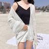 Suéter de Tricô 2026 Primavera e Verão Casaco Fino Feminino Roupa de Proteção Solar Solta Retrô Roupa de Praia Xale Camisa de Ar Condicionado
