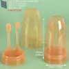 Caixa de Talheres Infantil, Porta-Colher de Silicone, Porta-Hashi e Garfo-Colher de Treinamento para Bebês em PP, Mordedor, Porta-Escova de Dentes e Mordedor