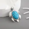 Colgante de Piedra Natural y Cristal Estilo Europeo y Americano Collar DIY Aleación Incrustada Accesorios de Colgante de Joyería de Cristal Transfronterizo
