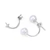 Accesorios de Plata de Ley S925 Bandeja Vacía para Perlas DIY Bandeja para Pedrería Aretes Chapado en Oro Oro Rosa Venta Directa de Fábrica