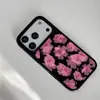 Seleção transfronteiriça estilo retrô flores cor-de-rosa maçã 17 capa de telefone personalizada iPhone 18pro capa protetora fosca