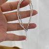 Pulseira Elegante de Prata Quebrada Pérola Dupla Camada Enrolada Coreana de Luxo Acessível para Mulheres Moda Estilo Frio Joia de Mão Versátil