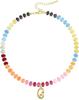 Collar con colgante de letra de 14 quilates para mujer, joya de piedras preciosas de colores, joyería de playa de verano, gran oferta en Amazon