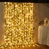 Luces de Enredadera LED, Luces de Hiedra con Cable de Cobre, Decoración de Mesa para Restaurante, Luces de Cadena de Hojas Verdes Simuladas Solares al por Mayor