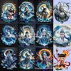 Nezha: Mercancía del Niño Demonio que Perturba el Mar imanes magnéticos de acrílico para refrigerador con Nezha, Ao Bing, Ao Guang y Ao Run del anime