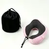 Entrega Direta da Fábrica Almofada de Apoio para Pescoço de Espuma de Memória de Rebound Lento em Formato U, Almofada Portátil para Viagem e Cochilo Camelback, Personalização de Almofada em Formato U