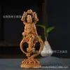 Escultura em Madeira de Cipreste do Bodhisattva Avalokiteshvara, Avalokiteshvara, Avalokiteshvara, Adorno para Adoração Doméstica, Enfeites para Mesa de Sala de Estar