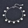 Qiao Lanxuan Nuevo Temperamento Europeo y Americano Pulsera de Mariposa Ropa Tobilleras Plata Imitación Corea Pequeña Joyería al Por Mayor