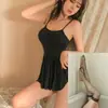 Lencería sexy camisón sexy de tirantes sedoso tentación caliente pijama de tirantes uniforme de deseo puro traje de pasión de cama