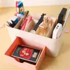 Caja de Almacenamiento de Joyería y Cosméticos Tipo Cajón de Plástico para Escritorio de Oficina Tocador Estante de Almacenamiento para Brochas de Cuidado de la Piel Lápiz Labial