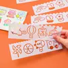 Regla original de dibujos animados a mano para estudiantes, plantilla hueca para periódico pintada a mano DIY, regla de borde decorativo multifuncional para graffiti al por mayor