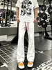 Pantalones deportivos casuales de cordón elástico retro americano de moda para hombre, nuevo estilo callejero holgados, moda versátil, pantalones de chándal de pierna ancha