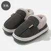 Pantuflas de Algodón con Talón Completo de Felpa Suela Gruesa Antideslizantes Resistentes al Desgaste Suela Suave Cálidas para el Hogar Otoño Invierno Hombres y Mujeres de Mediana Edad y Mayores Pantuflas de Algodón