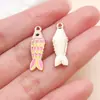 Pendente de Liga de Esmalte Peixe Koi Estilo Japonês Transfronteiriço Peixe Pequeno Colorido Pulseira DIY Colar Acessórios de Joia Atacado
