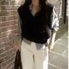 Novo colete de lã feminino de outono, gola V, curto, em camadas, sem mangas, cor sólida, base de malha, suéter afunilado
