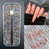 Decoraciones de Arte de Uñas Mini Uñas Color Blanco tamaño pequeño Redondo Puntiagudo Diamante Champán Súper Brillo Accesorios para Vestir