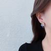 Aretes de botón de lava azul estilo frío otoño e invierno 2023, adorables lazo dulce chica cool nicho