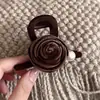 Pinza para el Cabello de Perla Rosa Terciopelo para Mujer Pinza de Alto Nivel para el Cabello Parte Trasera de la Cabeza Pinza de Tiburón Accesorios Elegantes para el Cabello de Otoño e Invierno