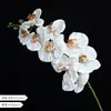 9 orquídeas Phalaenopsis artificiales, decoración de alta gama para el hogar, hotel, bodas y accesorios para fotografía