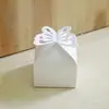 Caixa de Doces de Casamento Nova Estilo Europeu, Caixa Criativa de Embalagem de Doces com Borboleta Recortada, Caixa de Fundo Quadrado de Papel Perolado com Borboleta