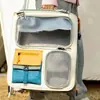 Mochila Transportadora para Mascotas para Gatos, Perros y Animales Pequeños 33 lbs, Tela Oxford, Transportadora Plegable Tipo Mochila para Gatos con Alfombrilla Extraíble, Ventana Transparente, Aprobada por Aerolíneas, Mochila para Cachorros, Transpirable, Multifuncional, Viajes al Centro Comercial, Paseos Diarios, Ideal para Senderismo, Viajes, Camping