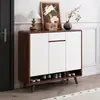 Novo Armário de Sapatos Estilo Chinês para Hall de Entrada de Casa Super Grande Capacidade Console de Entrada Armário de Armazenamento Integrado Montado na Parede Armário de Armazenamento