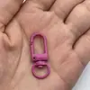 Fivela de Camarão em Liga de Zinco com Pintura Colorida Assada Fivela Pequena de Porta de 3 Pontos Fivela para Pendurar Bonecas Acessórios para Joias DIY Chaveiros Em Estoque