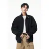 Jaqueta Masculina Americana Pesada Desconstruída com Gola Alta Nova Outono/Inverno 2026 - Top Tendência Masculino de Algodão Premium 400G