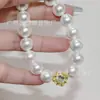 Collar de Nácar con Circonita de Cristal Blanco 10mm, Perla de Nácar Pedrería, Collar Pequeño de Fragancia Estilo Corte Vintage, Venta al por Mayor de Fábrica