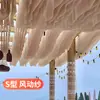 Cortinas Modernas de Gaze com Efeito de Vento, Decorações Flutuantes de Gaze para Teto em Restaurantes, Pousadas, Cortinas de Gaze com Ondas do Mar, Locais Panorâmicos, Arranjos de Casamento para Pátio