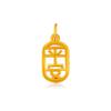 Collar de Oro Shuibei 999 Oro Puro Colgante Fu Collar Entrelazado 3D Oro Duro para Mujer Oro Puro Industria de la Belleza Estilo Caliente
