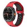 Correa Redonda de Dos Colores con Agujero para Samsung Watch8, Hebilla Clásica Plateada, Correa de Silicona de Liberación Rápida para Watch8