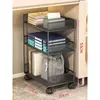 Estante de Almacenamiento Debajo del Escritorio para Estudiantes Estante para Mochila Escolar Móvil Estantería Escritorio de Oficina Estante para Almacenamiento de Libros Estación Carro con Poleas