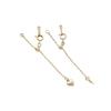 Cadena de Extensión al por Mayor Conserva el Color Relleno de Oro de 14K Retráctil Colgante Perla Corazón de Melocotón Cadena de Cola DIY Joyería Ajuste de Joyería Cadena de Extensión