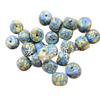 Xizang Tres Tesoros Imitación Turquesa Cuentas Estilo Antiguo Imitación Jade Cuentas Sueltas Cuentas de Barril Passepartout Coloridas Accesorios de Joyería para Pulsera Cuentas