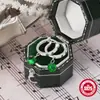 Pendientes de Plata de Ley S925 con Diamante Super Brillante y Esmeralda Pendientes Europeos y Americanos Más Vendidos Pendientes Elegantes de Colores Vivos para Mujer