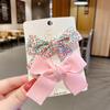 Tecido infantil hairpin floral arco acessórios para o cabelo menina bonito bebê clipe lateral princesa hairpin menina cocar