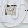 Funda para teléfono móvil de alta calidad, electrochapada en plata, negra, colorida, con estrella, perla, cruz, bandolera, portátil, de doble propósito, con cordón para el cuello, cadena para el cuello, correa para mujer