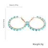 Aretes de argolla redondos de plata con circonita estilo coreano para mujer, aretes de diseño exquisito de nicho, versátiles y elegantes para ir al trabajo, venta al por mayor