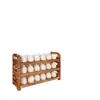 Rejilla para Huevos de Madera Maciza Apilable para el Hogar Multicapa Rejilla de Almacenamiento de Huevos Casa de Campo Rústica Soporte de Madera para Huevos Estante de Almacenamiento