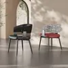 Silla de comedor para el hogar de lujo ligero estilo italiano, silla de restaurante de hotel de alta gama, silla para reuniones de empresa, silla para invitados de bar, silla para barra de bar, silla con respaldo