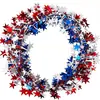 Decorações de estrela de Natal, guirlandas de arame, disponíveis em várias cores, fitas coloridas, guirlandas de cipó, adereços de cabeça para noivas, decorações de festa, DIY