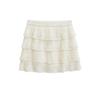 Falda Corta de Crochet para Niñas, Falda Abullonada, Verano Nuevo, con Volantes, Dulce, Versátil, Estilo Ballet, Falda Plisada