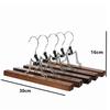 Perchas Lisas de Madera Maciza para Vestidos Hanfu, Pinzas para Pantalones de Tienda de Ropa Infantil, Perchas Antiarrugas, Pinzas de Madera Maciza para Pelucas