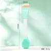 Escova massageadora facial de silicone dupla face transfronteiriça, pincel para máscara facial, pincel de base, pincel para aplicação de máscara de argila, escova de limpeza de silicone