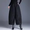 Garantia de Qualidade Antienvelhecimento Mãe Estilo Chinês Jacquard Casulo Calças de Perna Larga Outono/Inverno Novos Calças Casuais Cropped Bloomers