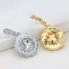 Accesorios para Set de Joyería DIY de Perlas, Sencillo y Elegante, Pendientes Redondos de Encaje con Goteo de Aceite, Colgante, Anillo con Montura al por Mayor