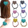 Estilo coreano Simples Spotted Heart Headwear Anel de Cabelo Corda de Cabelo Corda de Cabelo AliExpress Corda de Cabelo Simples Handmade Hair Ring Tie