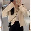 Cardigan de punto de diseño tejido texturizado de cuello redondo estilo Chanel retro otoño e invierno chic coreano top para mujer